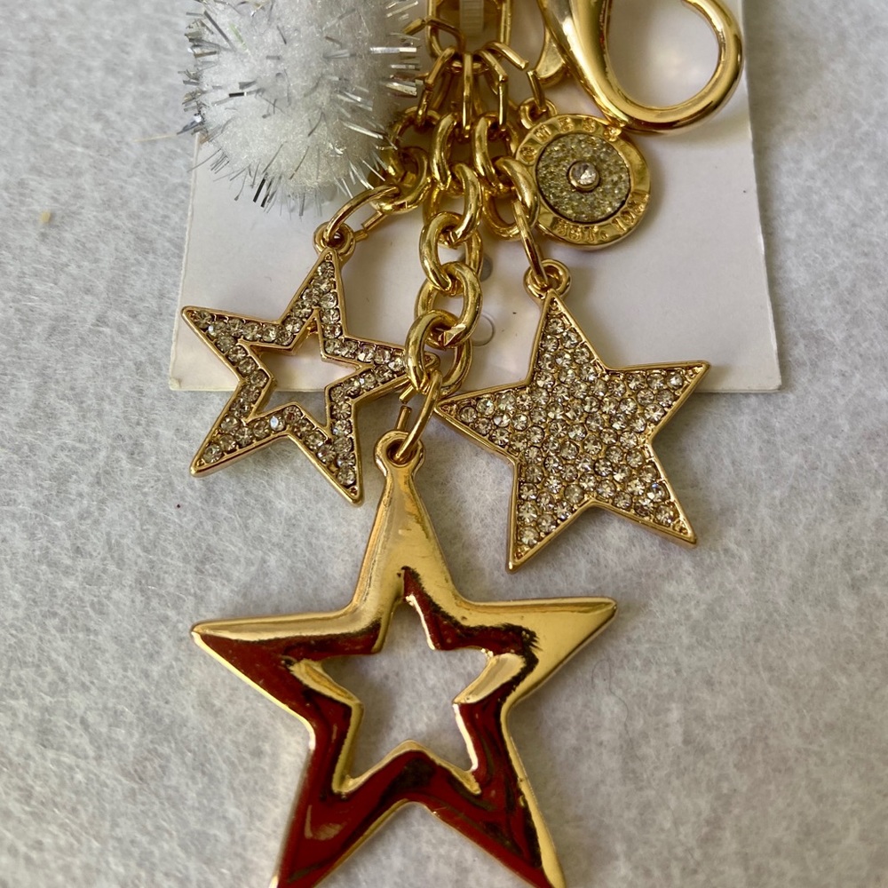 Guess Gold Accent 🌟 Stars Keychain